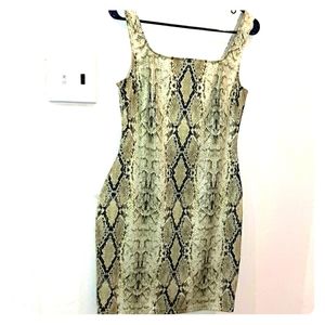 Neon Snake Skin Mini Dress